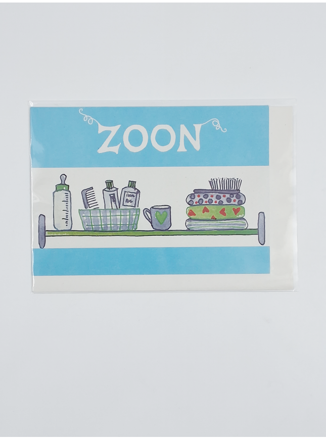 Wenskaart blauw zoon geboorte (F12440)