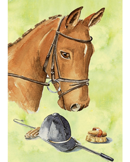 Greeting card horse head (F12445)