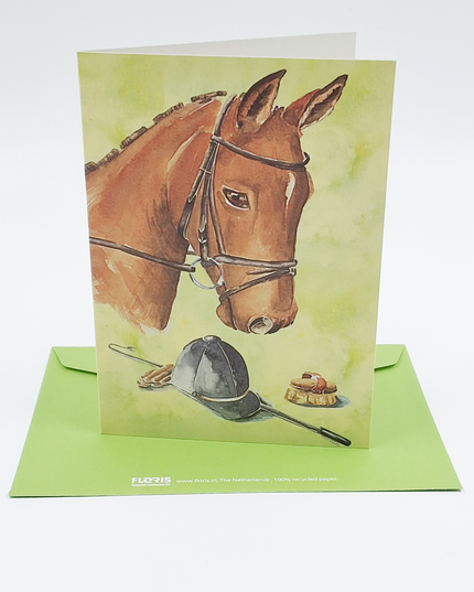 Greeting card horse head (F12445)