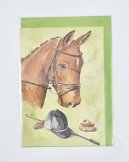 Greeting card horse head (F12445)