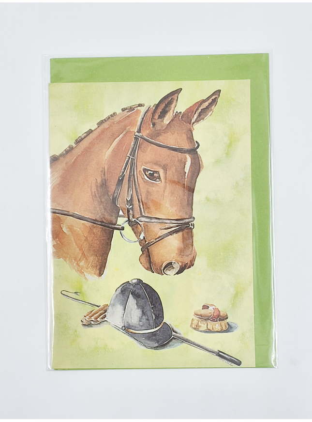 Wenskaart paardehoofd (F12445)
