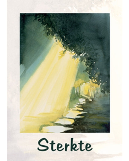 Wenskaart lichtstraal condoleance, sterkte (F12446)