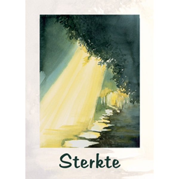 Wenskaart lichtstraal condoleance, sterkte (F12446)