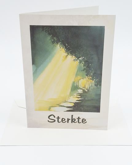 Wenskaart lichtstraal condoleance, sterkte (F12446)