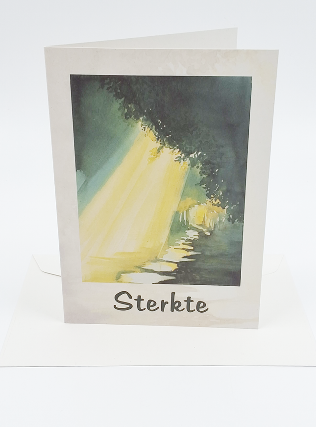Wenskaart lichtstraal condoleance, sterkte (F12446)