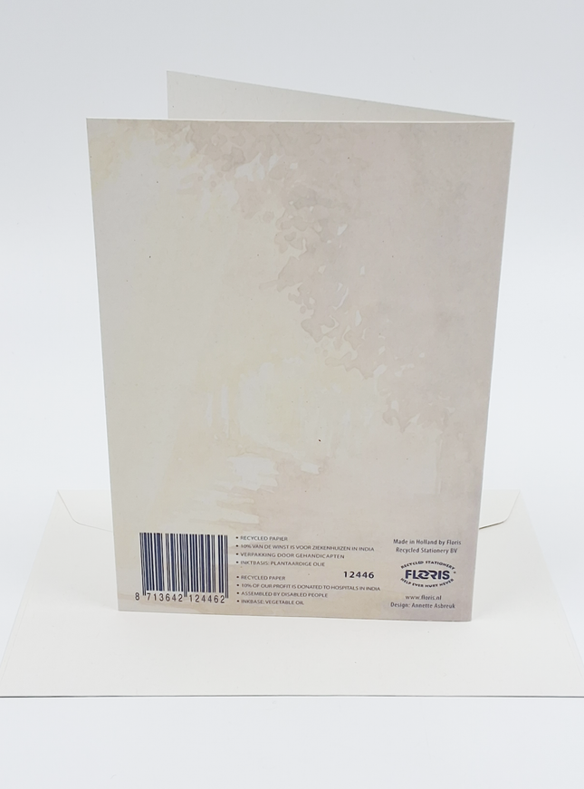Wenskaart lichtstraal condoleance, sterkte (F12446)