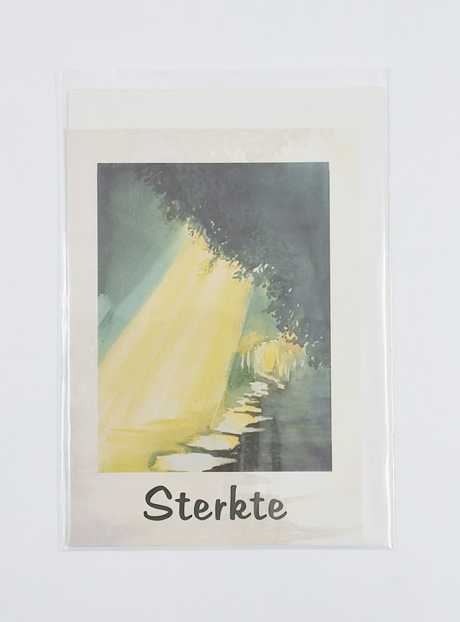 Wenskaart lichtstraal condoleance, sterkte (F12446)