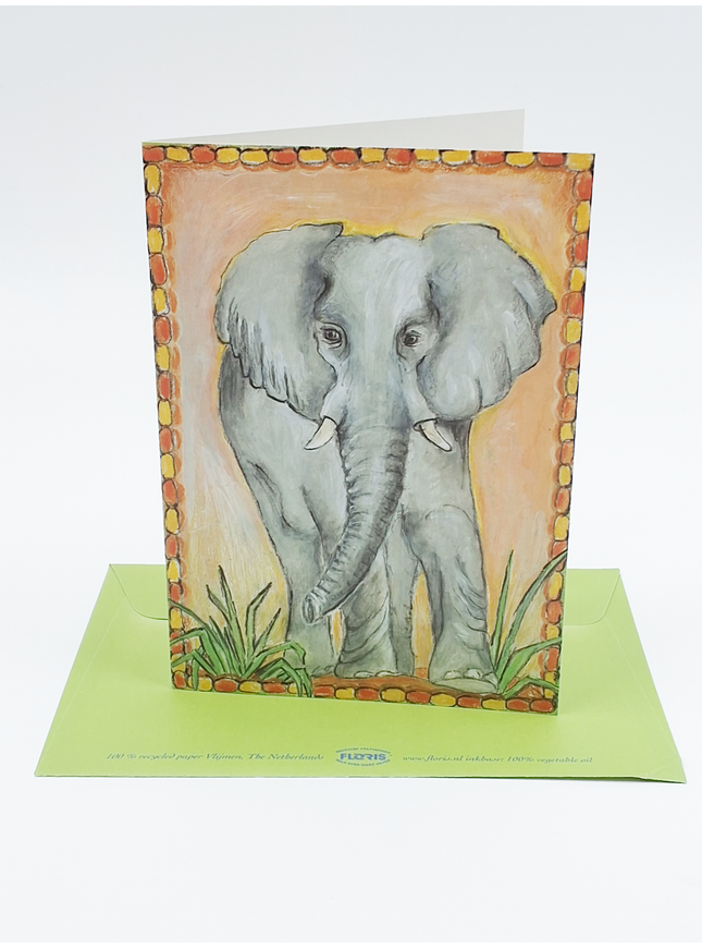 Wenskaart olifant 2 (F12449)