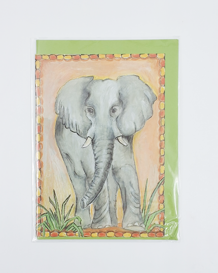 Greeting card elephant 2 (F12449)