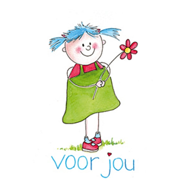 Wenskaart meisjes, voor jou (F12458)