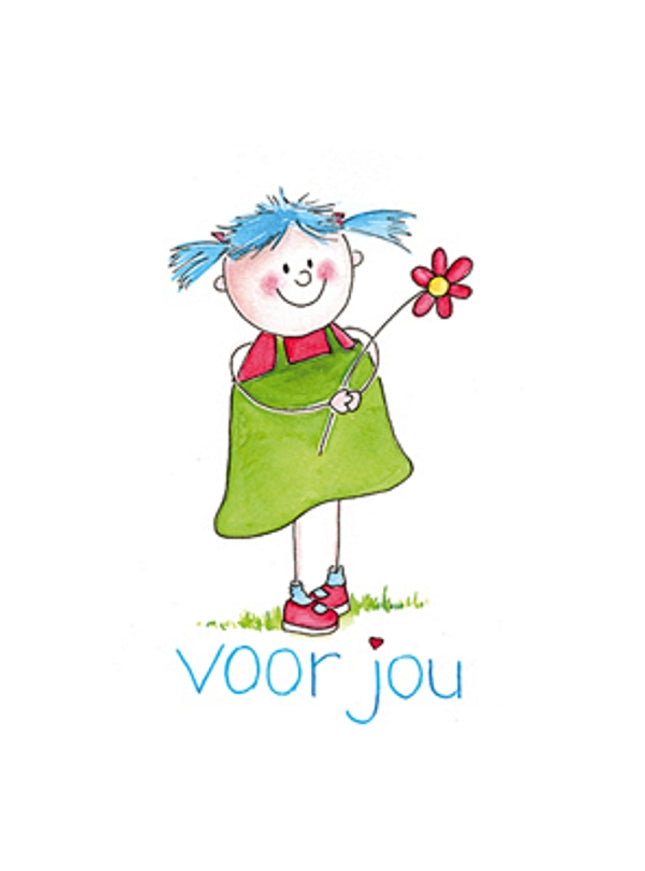 Wenskaart meisjes, voor jou (F12458)