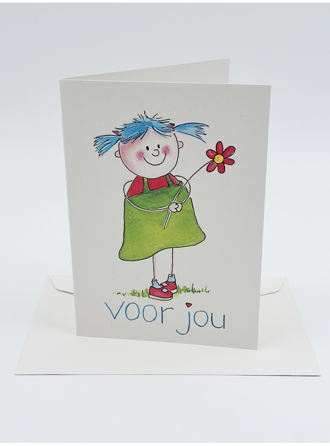 Wenskaart meisjes, voor jou (F12458)