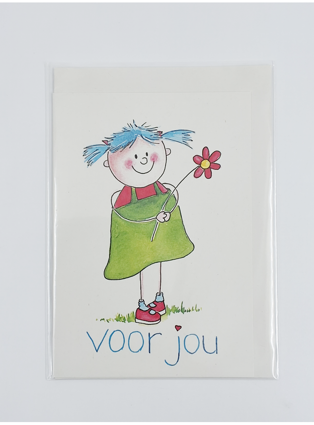 Wenskaart meisjes, voor jou (F12458)
