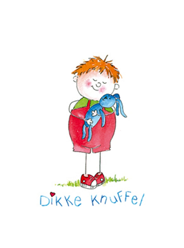 Wenskaart jongen, dikke knuffel (F12459)