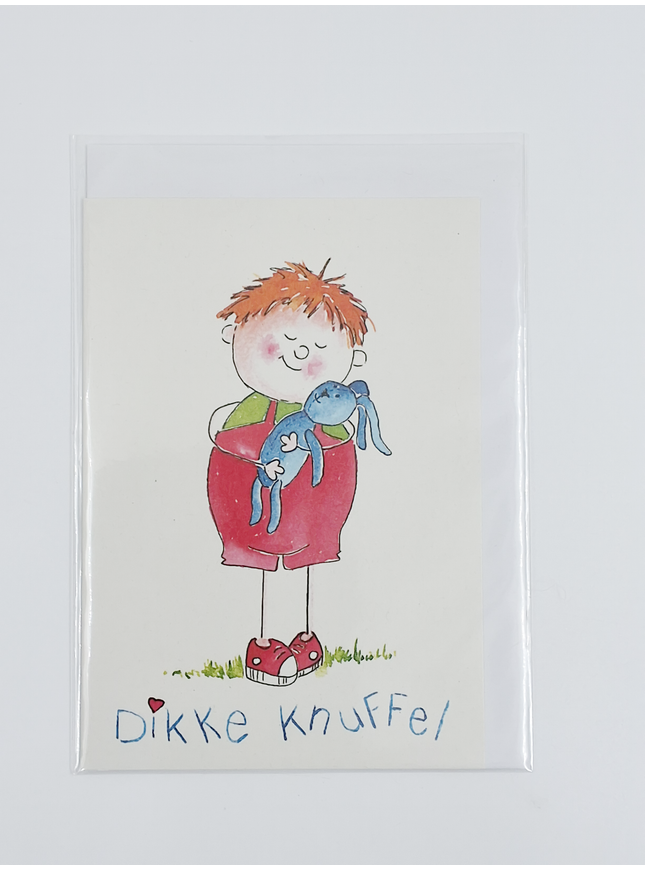 Wenskaart jongen, dikke knuffel (F12459)