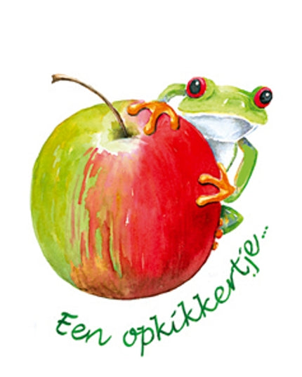 Wenskaart appel, een opkikkertje (F12460)