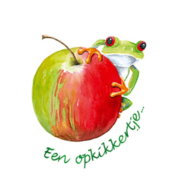 Wenskaart appel, een opkikkertje (F12460)