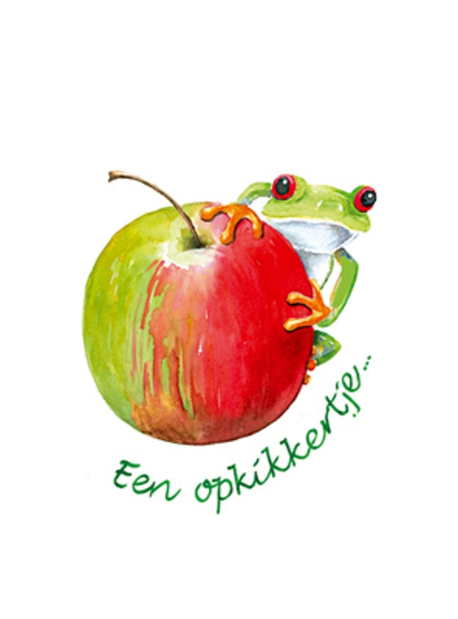 Wenskaart appel, een opkikkertje (F12460)