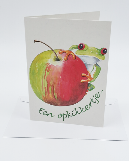 Wenskaart appel, een opkikkertje (F12460)