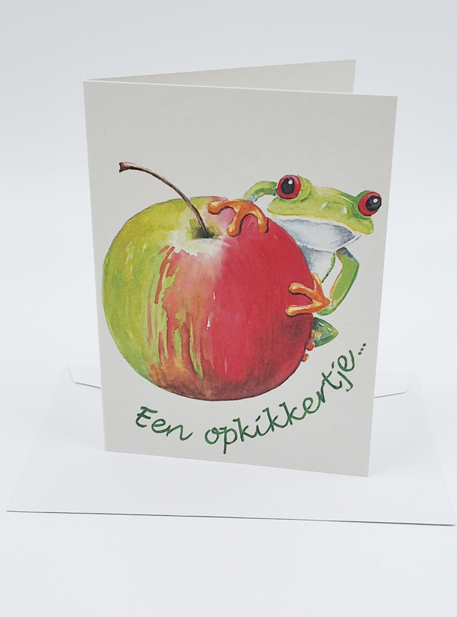 Wenskaart appel, een opkikkertje (F12460)