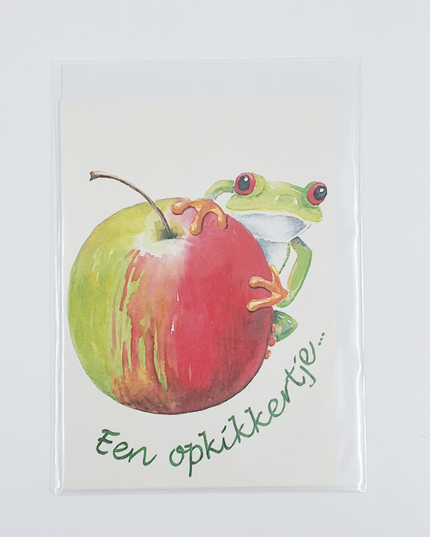 Wenskaart appel, een opkikkertje (F12460)