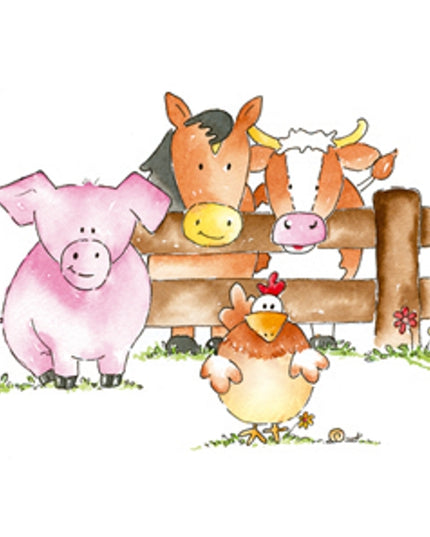 Greeting card farm animals (F12461)