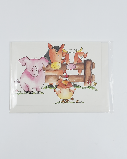 Greeting card farm animals (F12461)