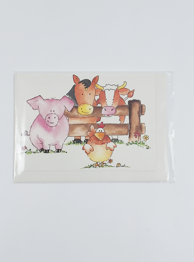 Wenskaart boerderijdieren (F12461)