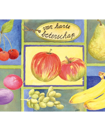 Greeting card fruit, get well soon (F12469)