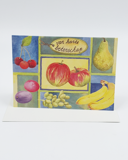 Greeting card fruit, get well soon (F12469)