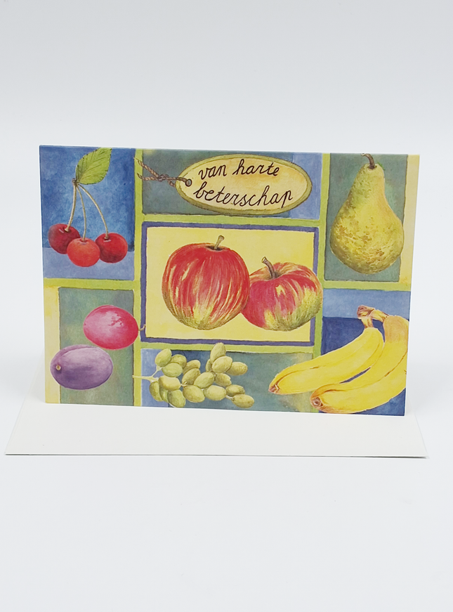 Wenskaart fruit, van harte beterschap (F12469)