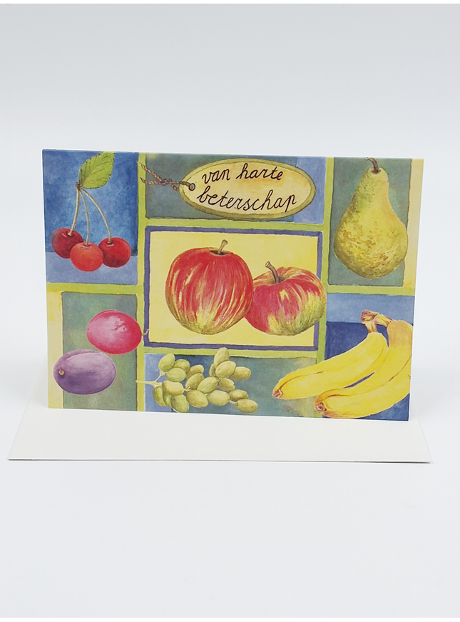 Wenskaart fruit, van harte beterschap (F12469)