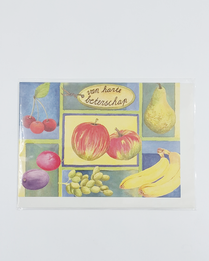 Greeting card fruit, get well soon (F12469)