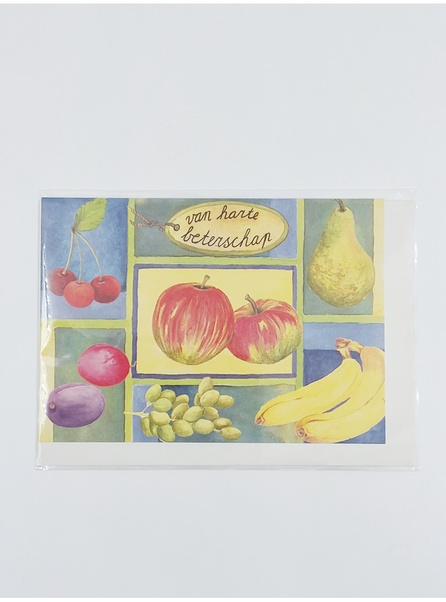 Wenskaart fruit, van harte beterschap (F12469)