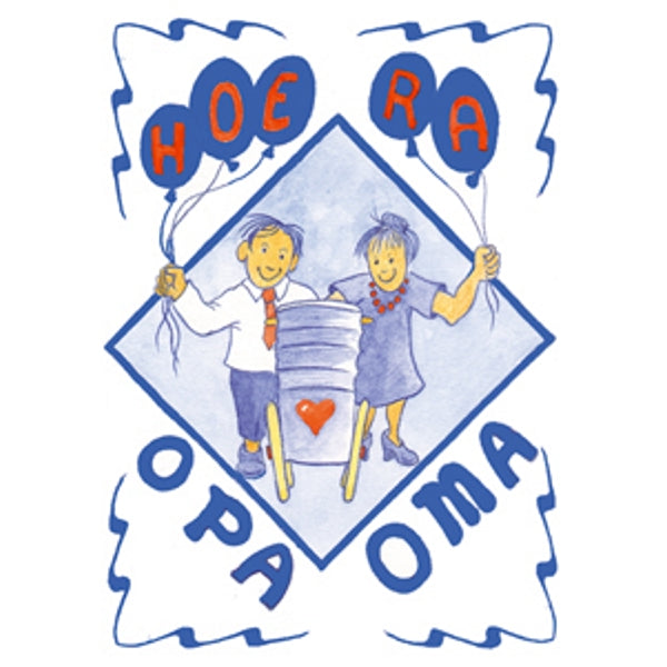 Wenskaart hoera opa oma (F12470)
