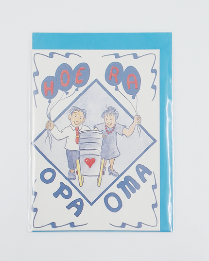Greeting card hooray grandpa grandma (F12470)