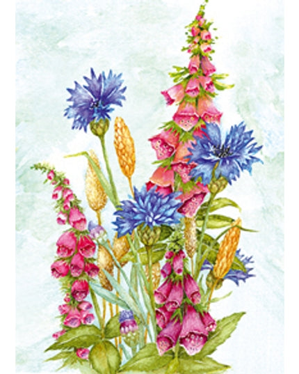 Greeting card cornflower delphinium (F12475)