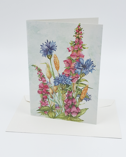 Greeting card cornflower delphinium (F12475)