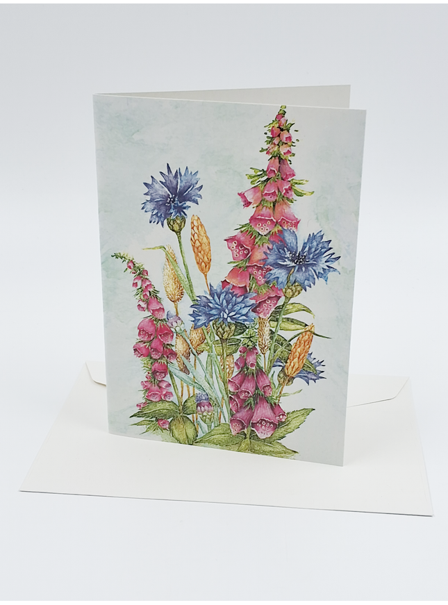 Greeting card cornflower delphinium (F12475)