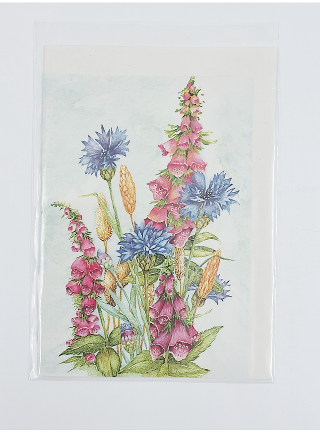 Greeting card cornflower delphinium (F12475)
