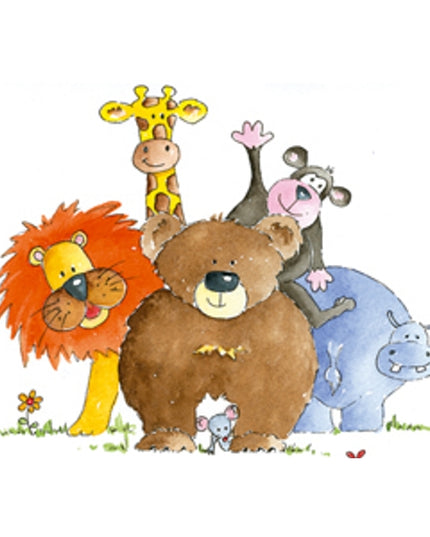 Greeting card jungle animals (F12499)