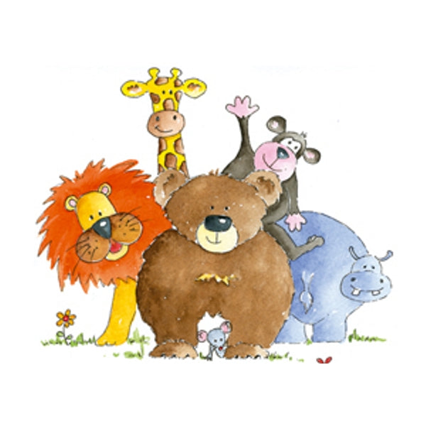 Wenskaart jungle dieren (F12499)