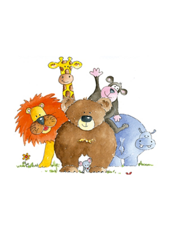 Wenskaart jungle dieren (F12499)