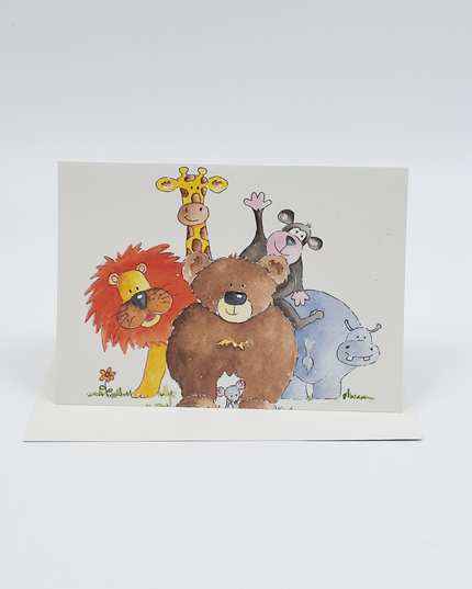 Greeting card jungle animals (F12499)