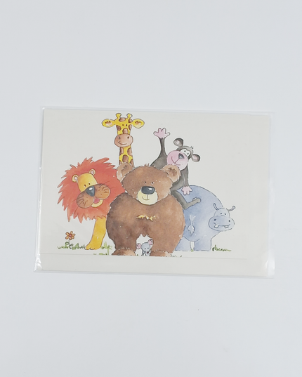 Greeting card jungle animals (F12499)