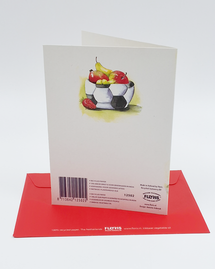 Greeting card football fruit, get well soon (F12502)
