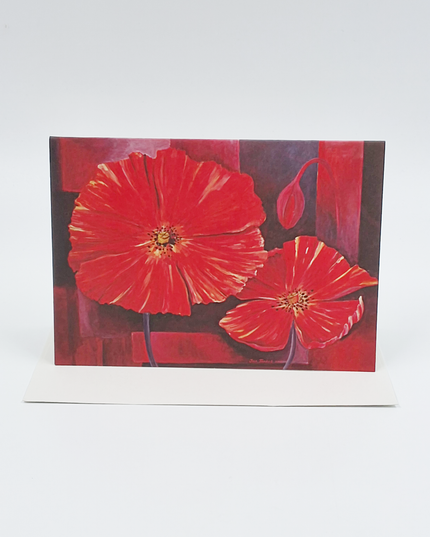 Greeting card two poppies Jan (F12524)
