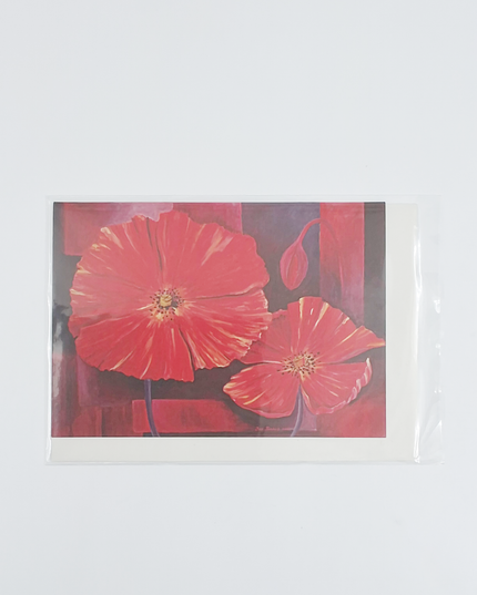 Greeting card two poppies Jan (F12524)