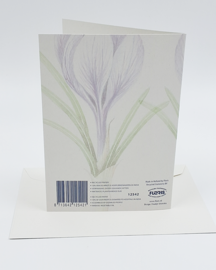 Greeting card crocuses with bulb (F12542)