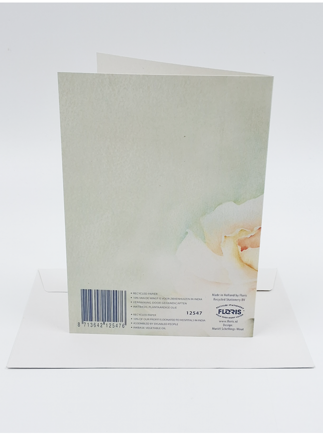 Wenskaart rozen fles (F12547)